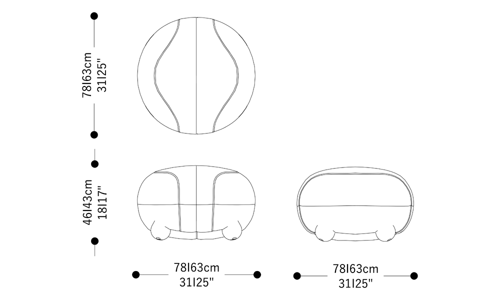 Imagem das dimensões principais do produto